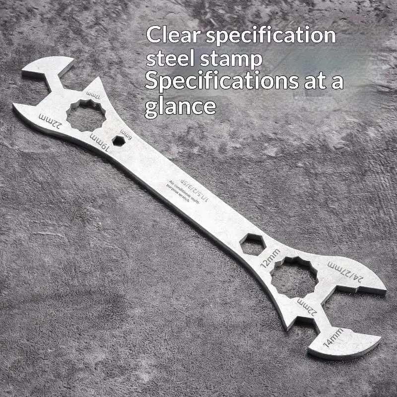 1pc Double End Air Conditioner Open Wrench Multifunctional Hand Spanner for Home Repairs and HVAC Maintenance wrench hand tools
