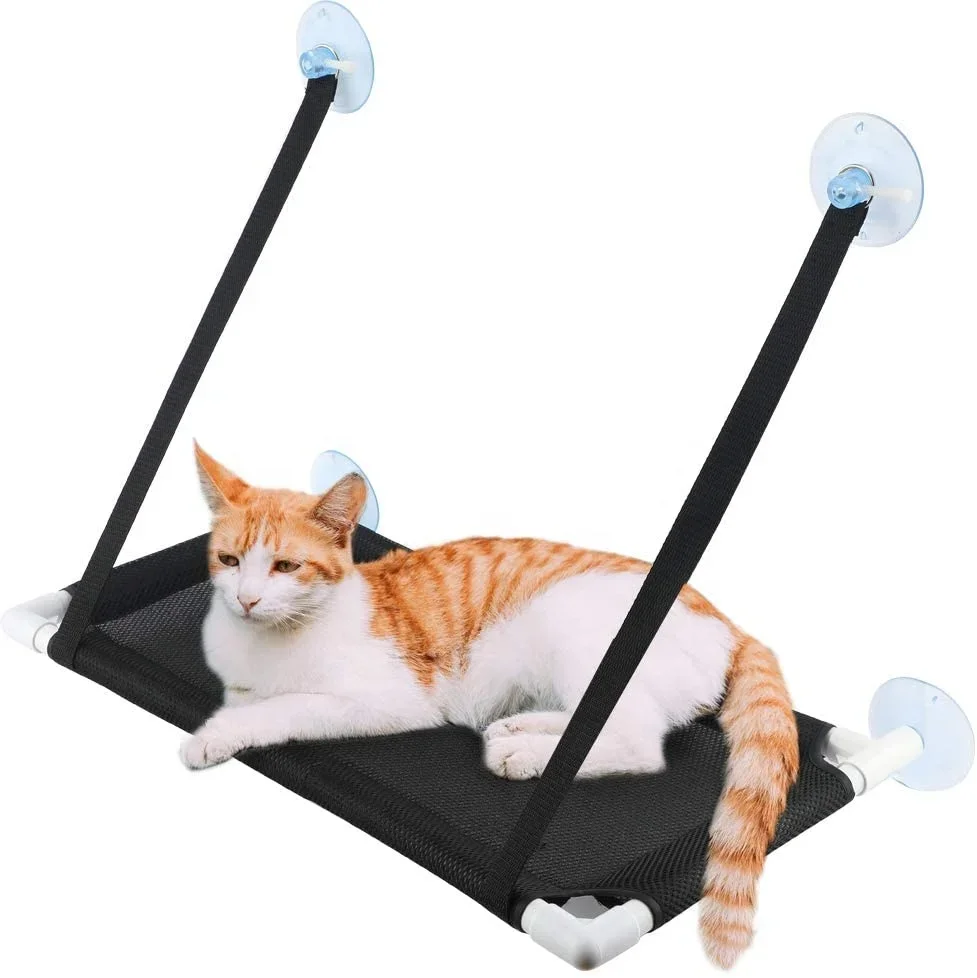 4 Durable Heavy-Duty Suction Cups Space Saving Window Mounted Cats Bed Indoor Cat Window Seat Perches Perch Hammock