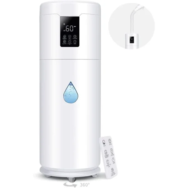 

Humidifiers for Large Room Home Bedroom 2000 sq.ft. 17L/4.5Gal Large Humidifier with Extension Tube & 4 Speed Mist