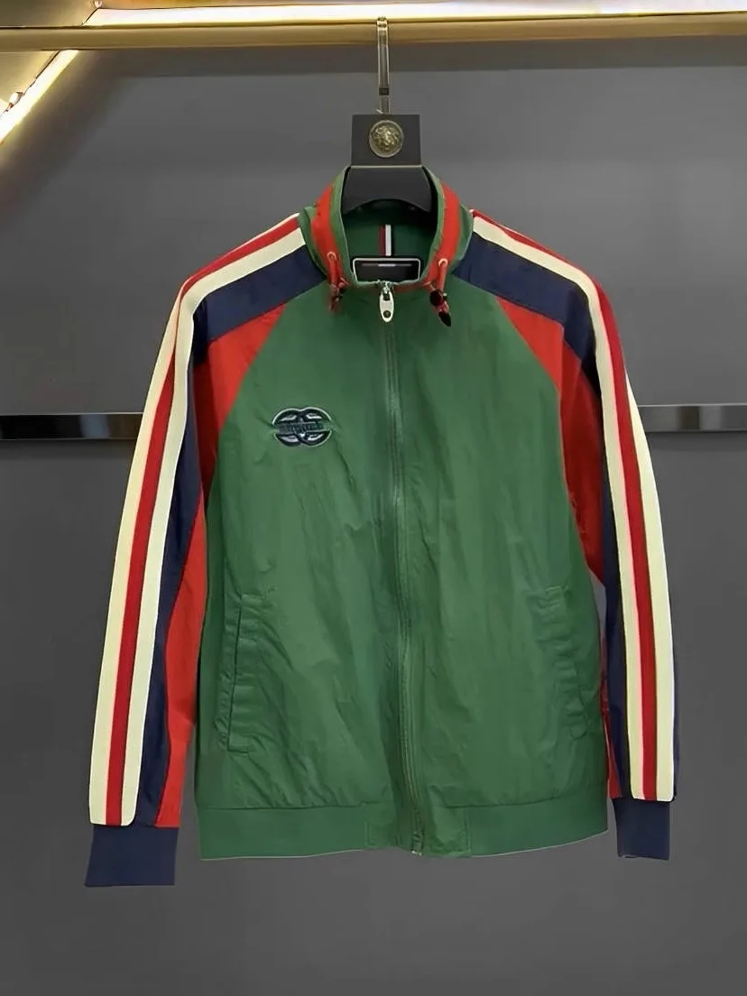 

Мужская повседневная куртка на осень, новая модная модель в европейском стиле, с цветовыми блоками, трендовая, с воротником-стойкой, на молнии, с полиэстеровой подкладкой, антибактериальная.