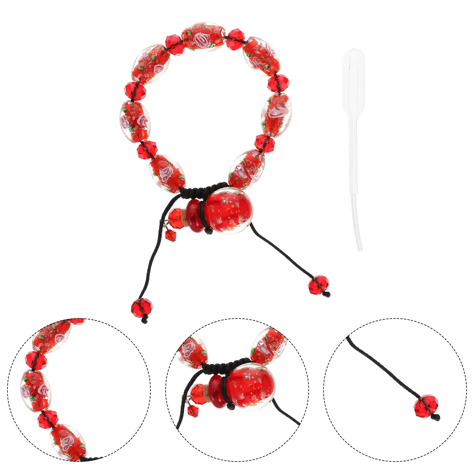 

Aromatherapy Bracelet Mini Essential Oil Bottle Pendant Crystal Glass Adjustable Fashion Wristband for Shopping Wedding Gift