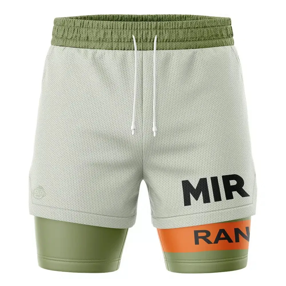 2026 Sommer Dragon Ball Super MIR Ranger 2-in-1 Doppellagige Gym-Shorts, Übergroße Herren Fitness Retro Unisex Sportshorts