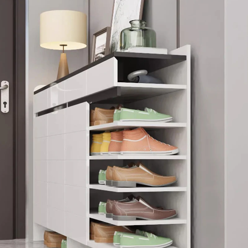 Modern Storage System Shoe Cabinet Closed Rack Armoires De Salon Shoe Cabinet Space Saving Muebles Para El Hogar Furniture