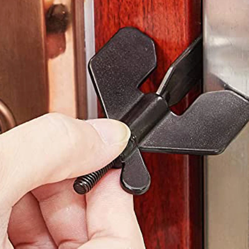 Portable Travel Door Lock Anti-Theft Door Stopper Safety Device Self-Defense Insurance Door Bolt Buckle Bedroom for Home Hotel