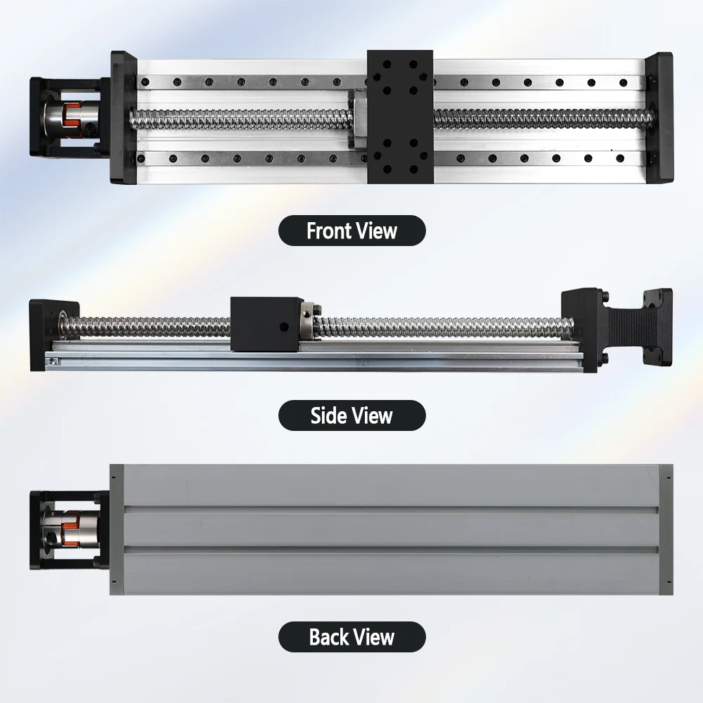 CNC Sliding Table 100mm 250mm 300mm 500mm Motorized Linear Rail Platform Nema 23 Motor Drive Kit Linear Stage XYZ Axis