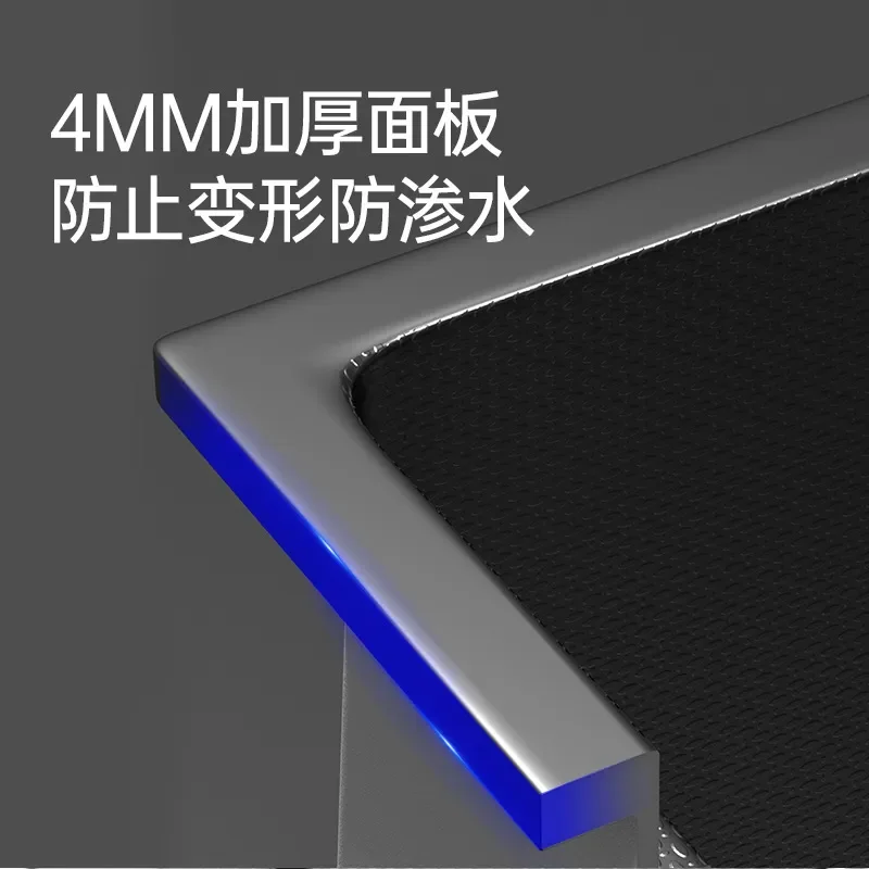 for Rice Grain Pattern Large Single Kitchen Sink 304 Stainless Steel Vegetable Basin Under Counter Nano Sink for Household