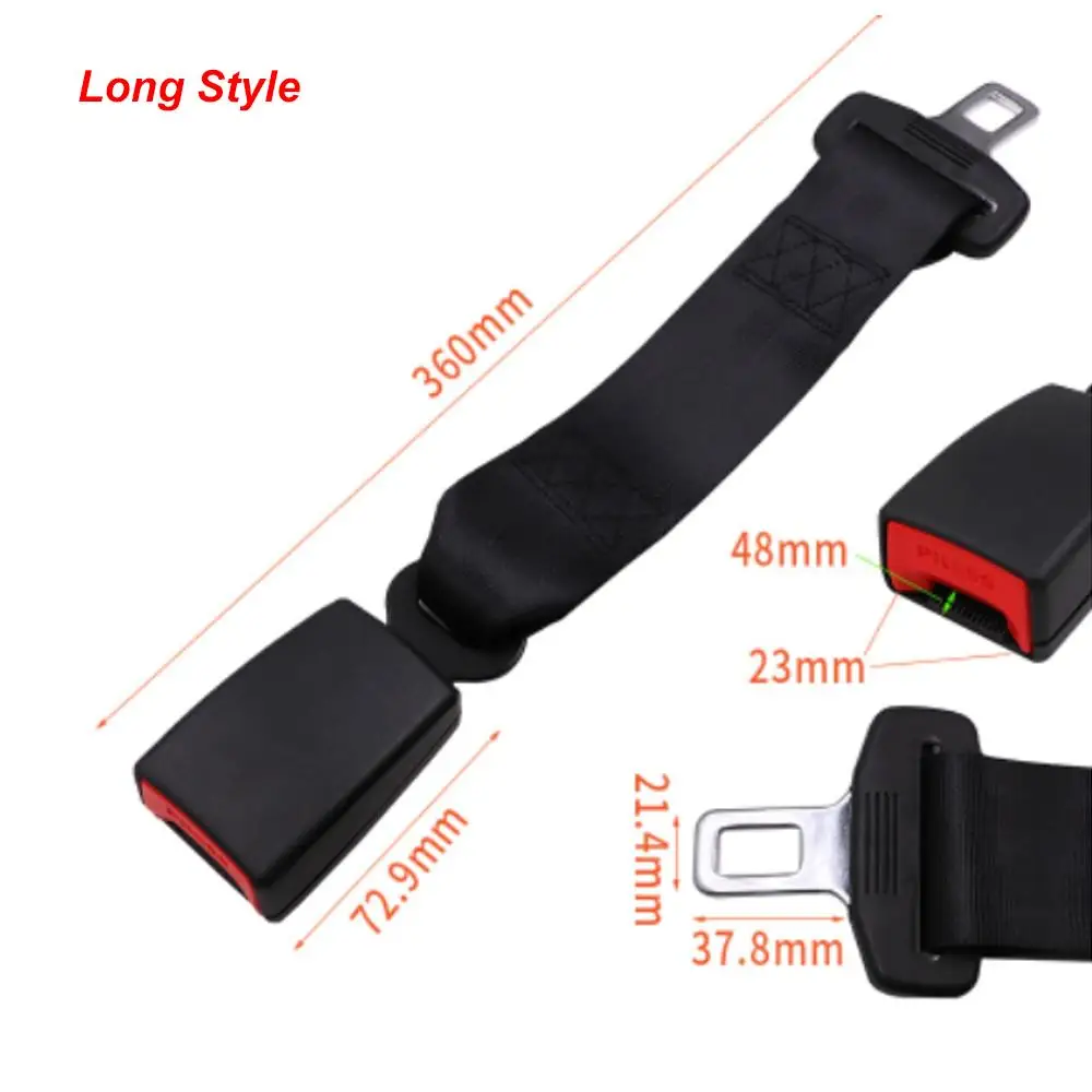 Universal Car-Styling Two Different Size Seat Belt Extension Auto Belts Extender Durable Car Safety Seat Belt Buckle Clip