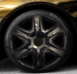 4 pcs Set Suit Rim Wheel Cover For Peugeot 206 14 inch Rubber Cover Accessories Piano Black Car Wheel Cover