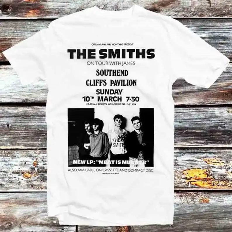 

Футболка The Smiths On Tour с изображением концерта Саутэнда, Винтажная футболка в стиле ретро, крутой подарок для мужчин и женщин, футболка унисекс с мультипликационным аниме B906