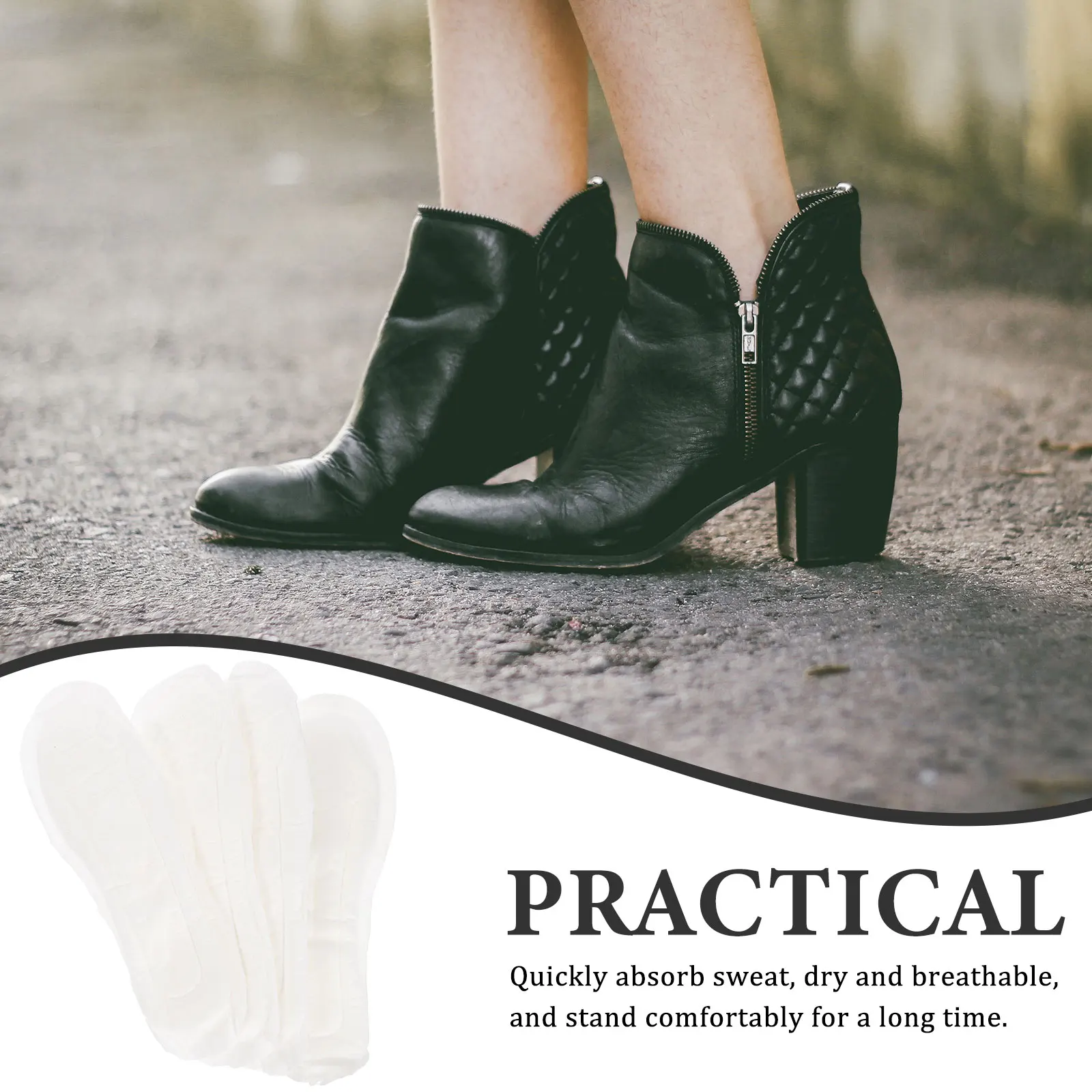 

10 Pairs Disposable Insoles Cotton Core Sanitary Napkin Shoe Pads 36 38 Size Sweat Absorbing Long Comfort Training Pain