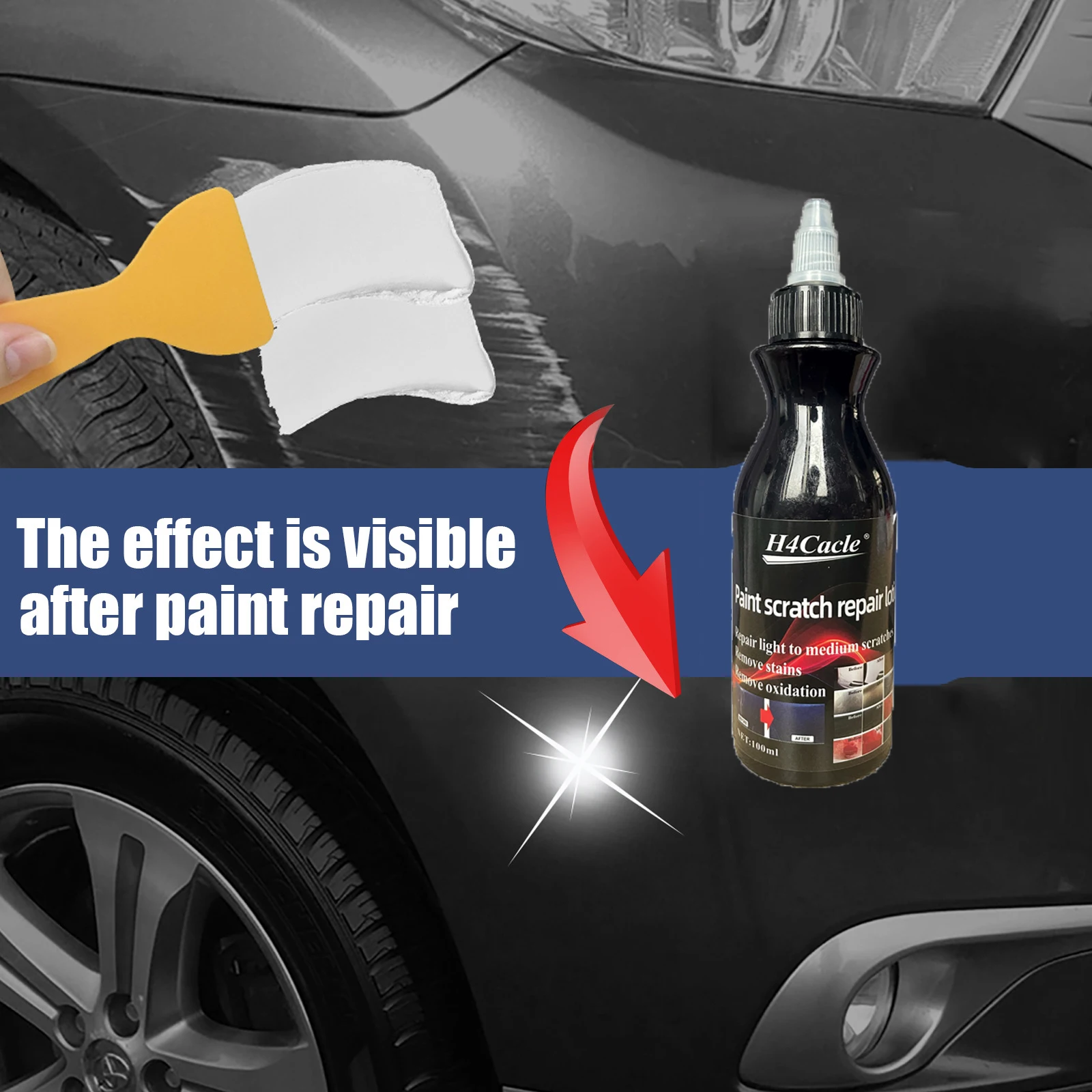 Auto Scratch Repair Agent Paint Fine Marks Scratches Polishing Repair Paint Stain Removal Cleaning Translucent Repair Agent