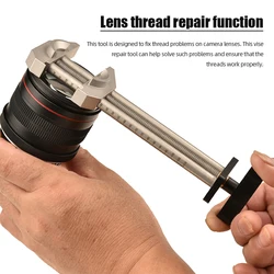 Lens Vise Repair Tool Metal Lens Filter Ring Adjuster Adjustment Spanner Camera Lens Repair Tool for 27mm-150mm Lens