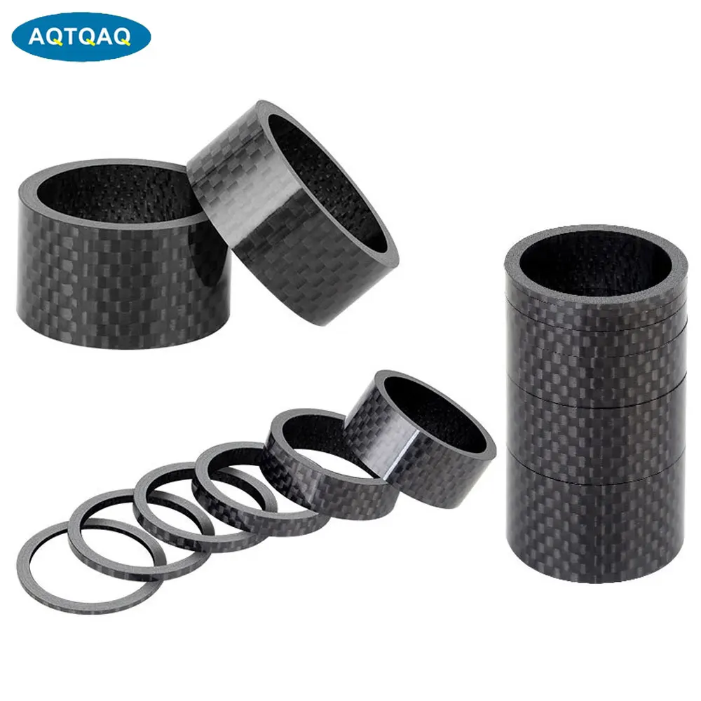 1 Set Carbon Fiber Bike Headset Spacer Kit 1/2/3/5/8/10/15/20/30mm MTB Bike Headset Rings Bicycle Headset Spacer Kit for 28.6mm