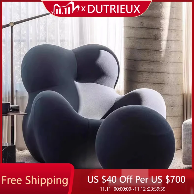 

Black Luxury Living Room Chairs Design Aesthetic Party Modern Soft Creative Chairs Comfortable Fauteuil Lounge Suite Furniture