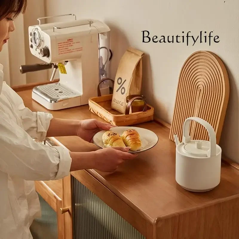 Nordic solid wood dining side cabinet household living room against the wall modern simple dining room storage designer