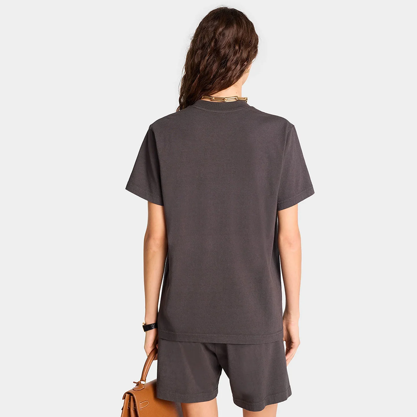 여름 신상 코튼 라운드 넥 티셔츠 여성 클래식 레터 프린트 캐주얼 다용도 스트리트 스타일 탑