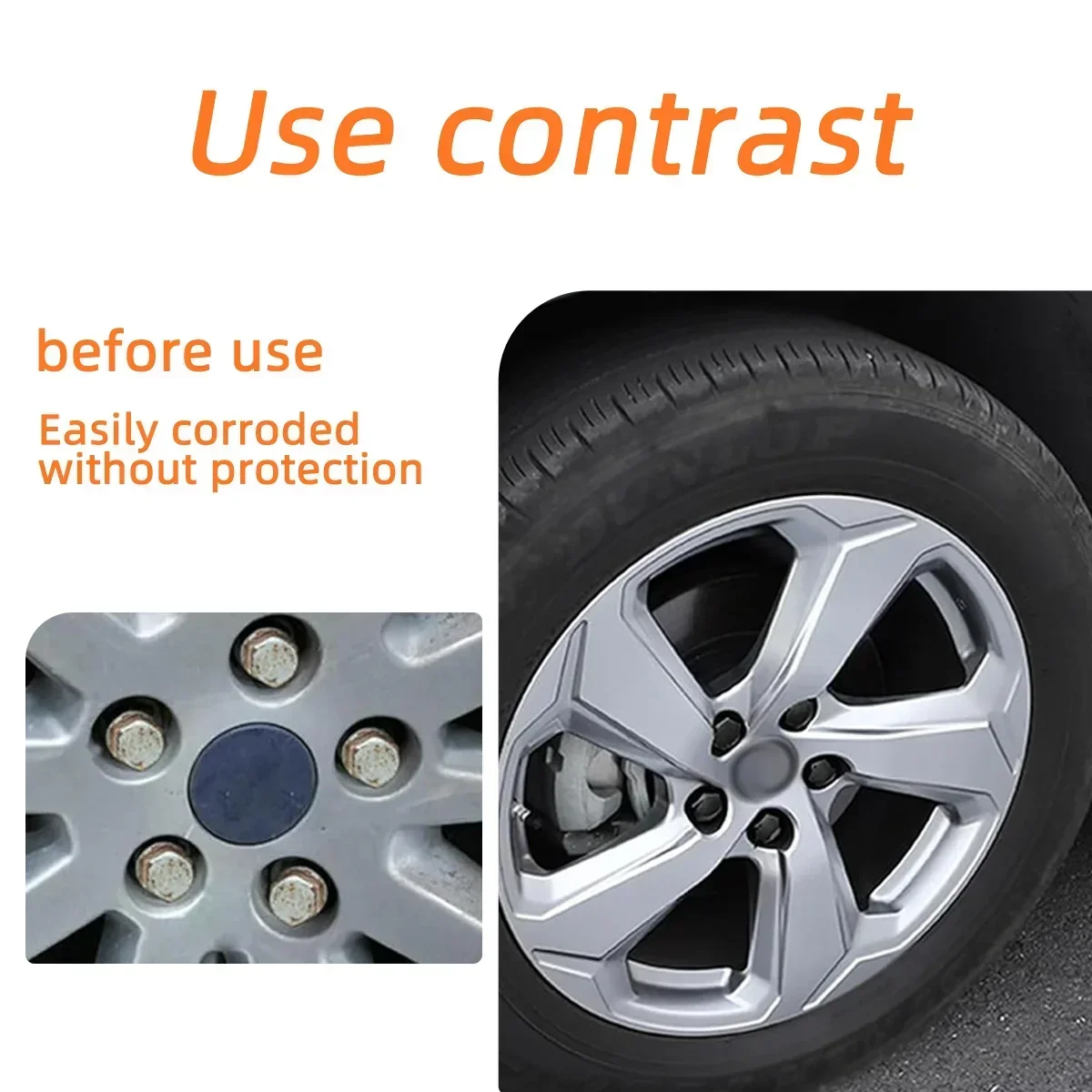 Car Wheel Nut Caps Protection Covers Caps Anti-Rust Auto Hub Screw Cover Car Tyre Nut Bolt Exterior Decoration 20Pcs 17/19/21mm