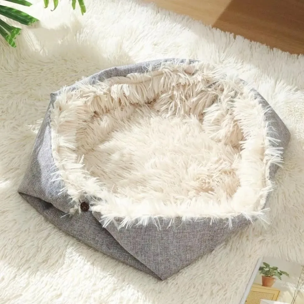 

Puppy Cushion Thickened Warm Cat Bed Foldable Soft Cat Mattress Comfortable Pet Kennel Pet Shop