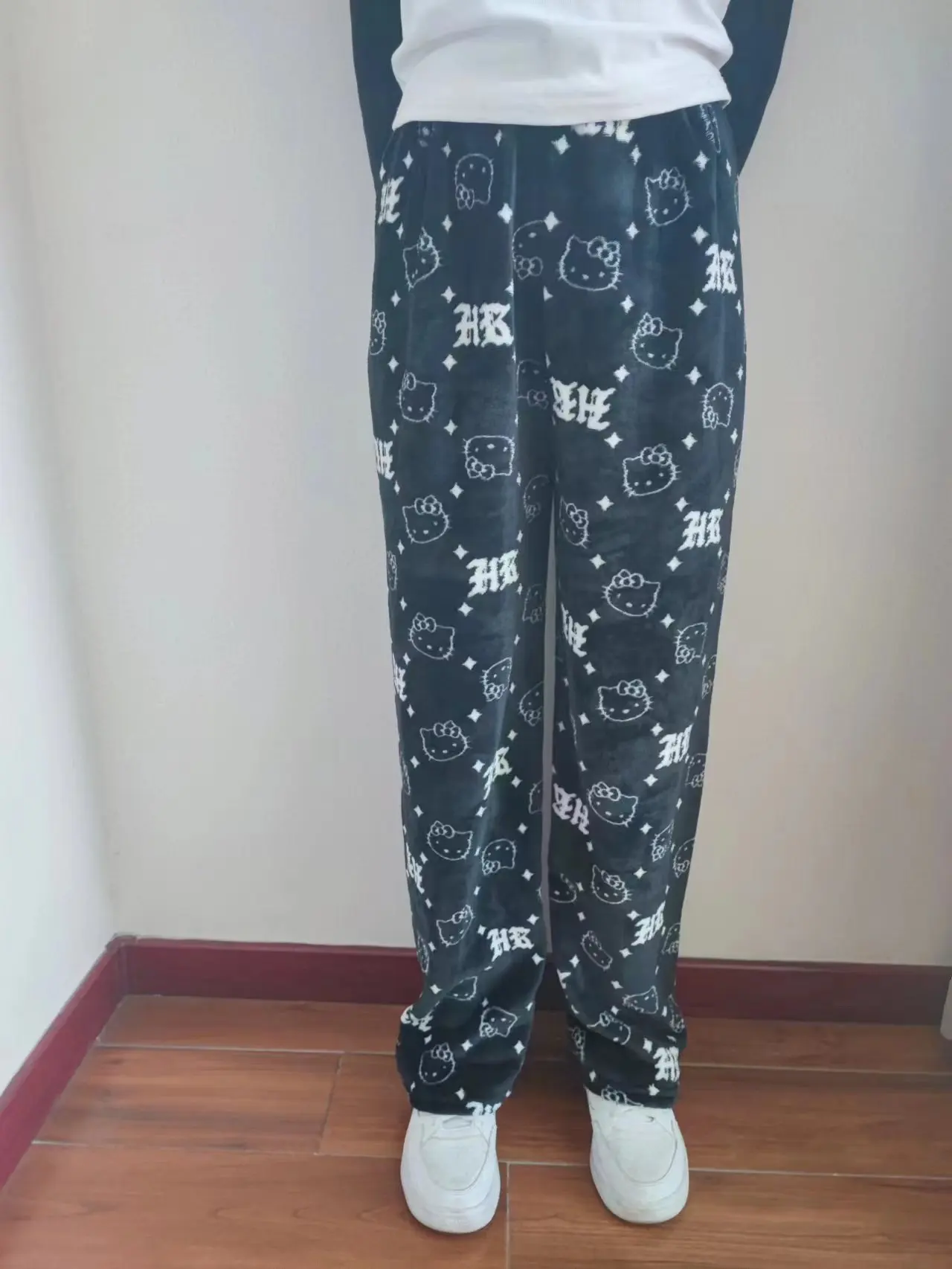 Sanrio Hello Kitty Pigiama Pantaloni Y2K Flanella Donna Incubo Prima di Natale Donna Casual Peluche Pantaloni Autunno Ragazza Pantaloni Regalo