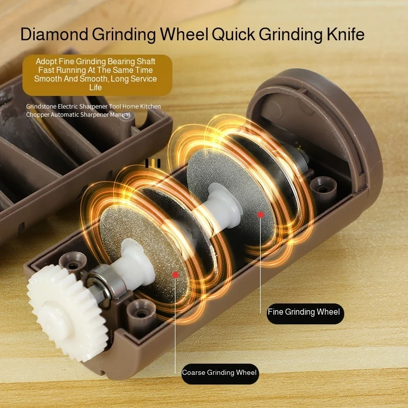 Picture 5: Rechargeable  Knife Sharpener Automatic Multi-function Small Sharpening Machine Whetstone For Household Kitchen