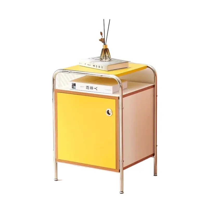 Medieval Korean ins style bedside table Nordic simple living room sofa side cabinet storage locker bedroom bedside