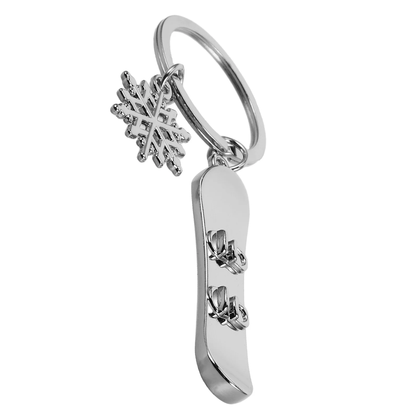 

Snowboard Key Chain Custom Snowflake Pendant Mini Skateboard Metal Rings Charm Ornament Keyrings Backpack Keychain