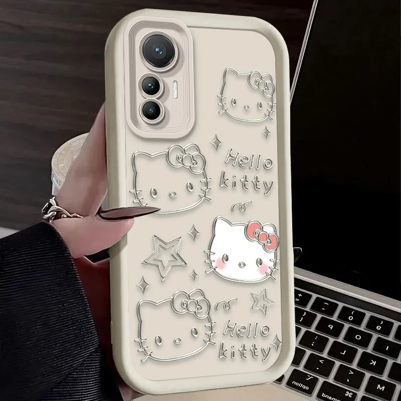 Casing Ponsel Kartun Hello Kitty untuk Xiaomi Mi 15 Ultra 14 13 12 12S 12X 11 Lite 5G NE 13T 12T 11T 14T Pro Penutup Belakang Tahan Benturan