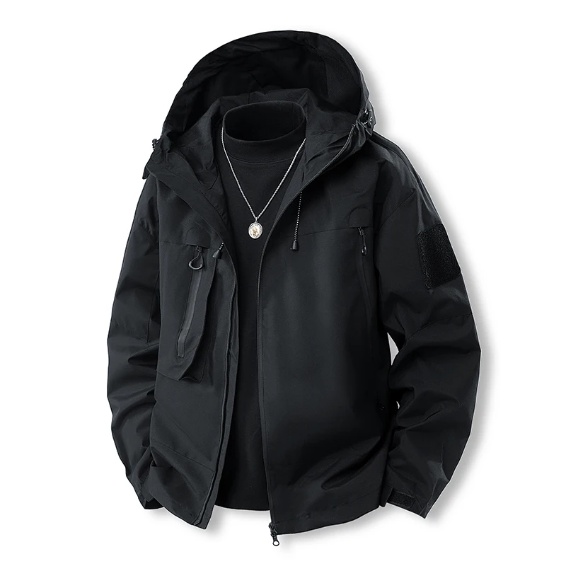 Military Shark Skin Soft Shell Jackets Men Tactical Windproof Waterproof Jacket Men Army Combat Jackets Mens Hooded Bomber Coats