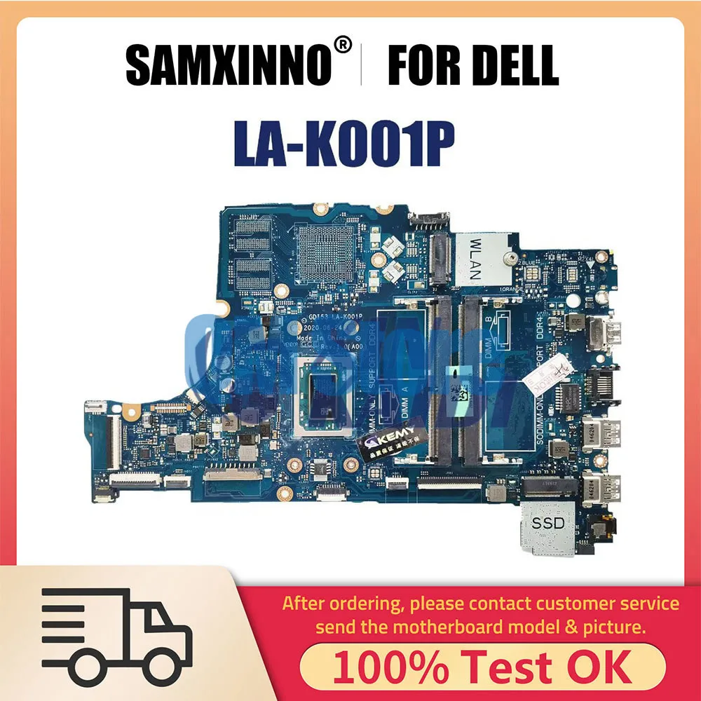 

Notebook Mainboard For Dell Inspiron 15 3501 LA-K001P CN-0GWD64 0DRFWY Laptop Motherboard CPU R7-3500U 100% Test OK