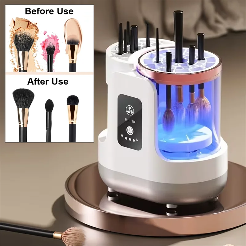 

3 in 1 Electric Makeup Brush Cleaner with Dryer & Holder Portable USB Automatic Cosmetic Brushes Cleaner Tool for All Size Brush