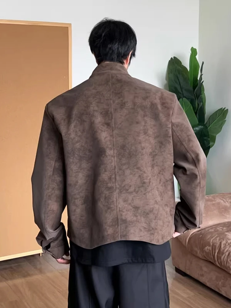 

Cleanfit ort Padded oulder Harrington Jaet Men's PU Leather Baseball Sle Spring Autumn Faionable Stand Fit Coat