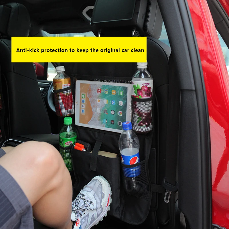 1PC Car Backseat Organizer With Touch Screen Tablet Holder Auto Storage Pockets Cover Car Seat Back Protectors Car Accessories