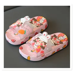 Children's Slippers Summer Boys and Girls Indoor Soft Sole Bathroom Bathroom, Non slip Middle School Children's Princess Baby Sl