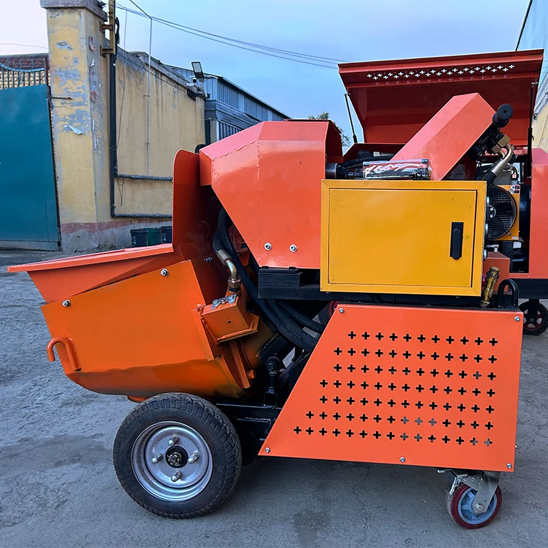 Small Diesel Powered Mini Concrete Transfer Pumps High-Grout Spray Cement Conveying Mortar Core Motor Component Concrete Pump