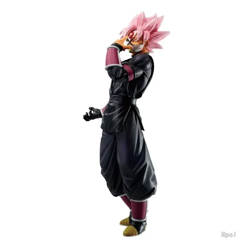 En Stock Bandai Dragon Ball Anime Zamasu figura de acción máscara rosa gris uniforme de artes marciales vestir de pie PVC modelo juguete regalos