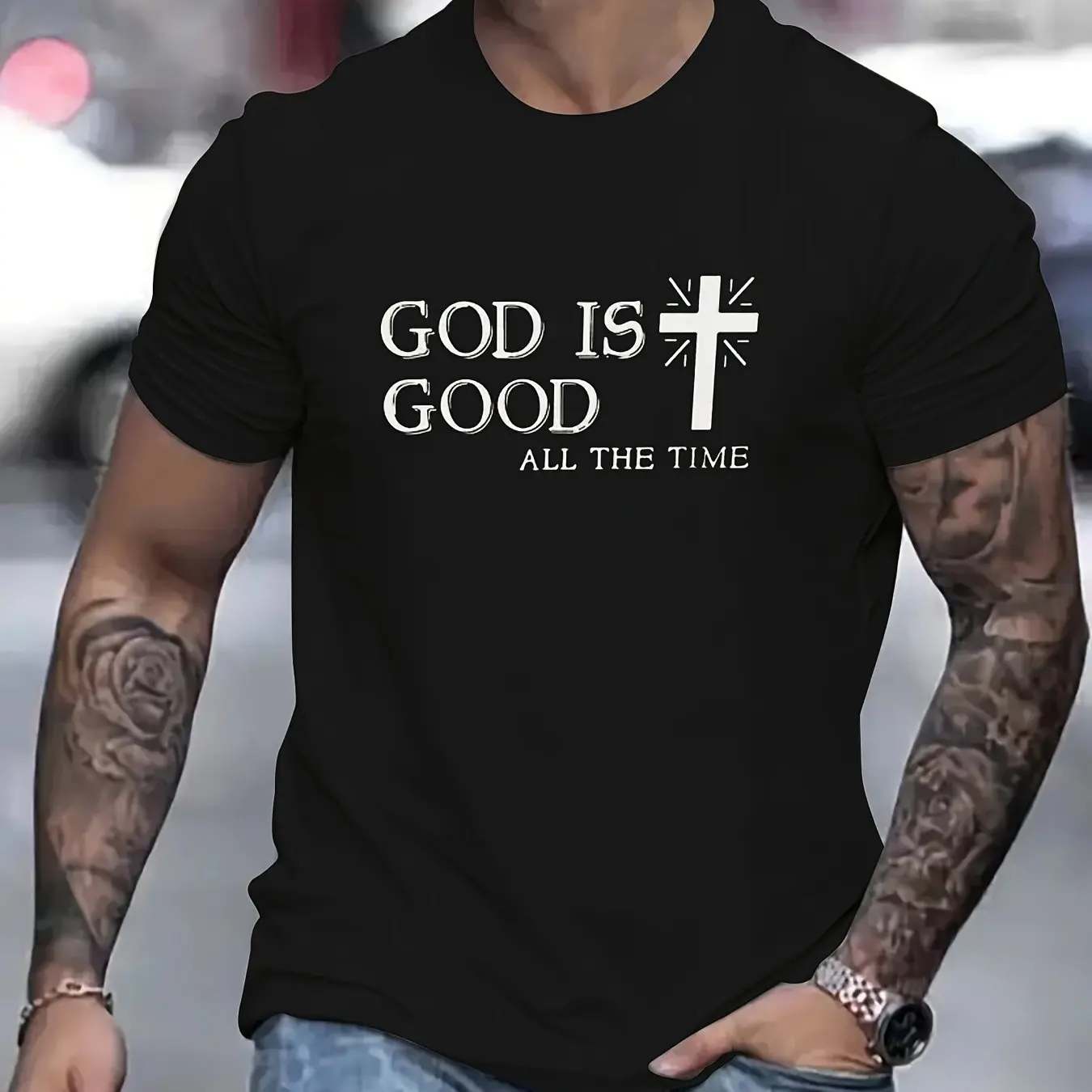 Men's Outdoor Sports Daily Commuting T-Shirt Men's Trendy Sports T-Shirt with ANSWER ME Print Short-Sleeved T-Shirt Breathable T