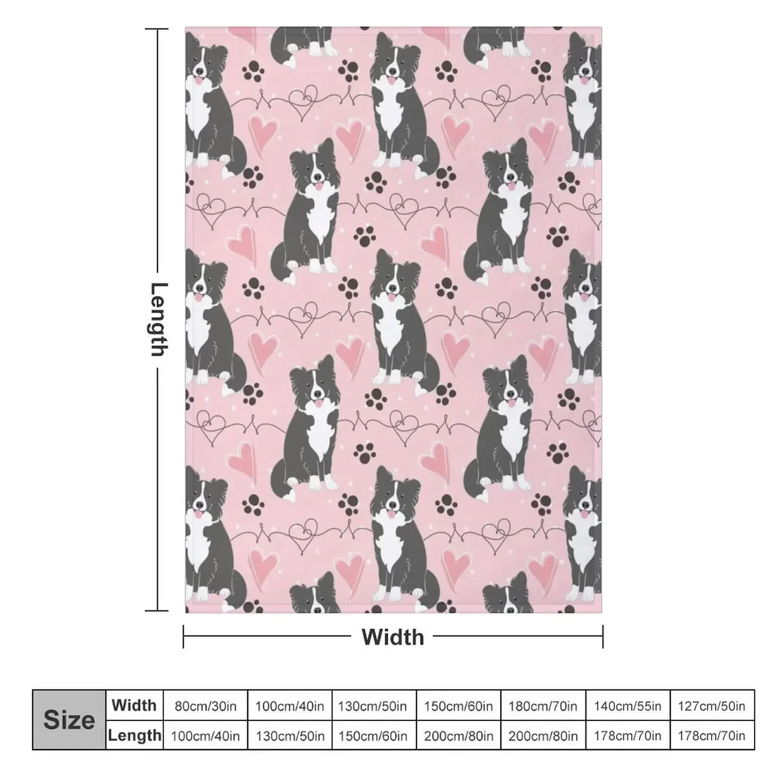 LOVE Border Collie - Black and White 2 Throw Blanket bed plaid Baby warm for winter funny gift Blankets