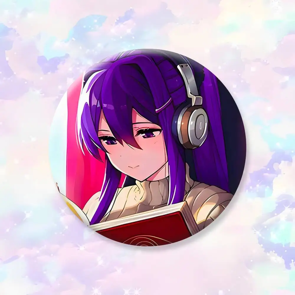 DDLC Girl Y-Yuri Abzeichen, kreative Anstecknadeln aus Weißblech, Brosche, Abzeichen für Kleidung, Rucksack – Detail 5