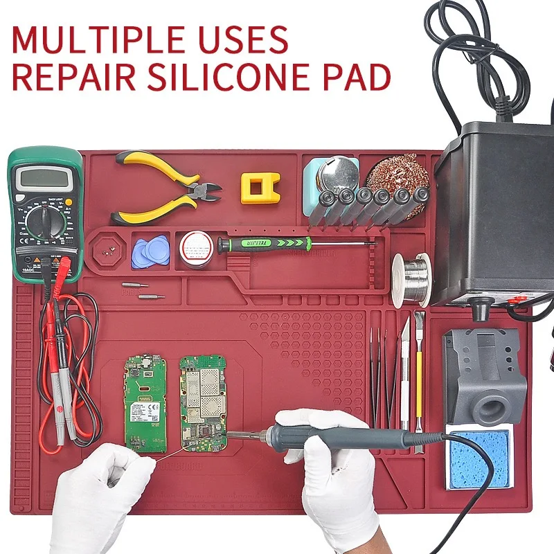 

Phone Tool Repair Pad Insulation Heat-Resistant Soldering Station Silicon Mat Work Pad Desk Platform BGA 55*38CM