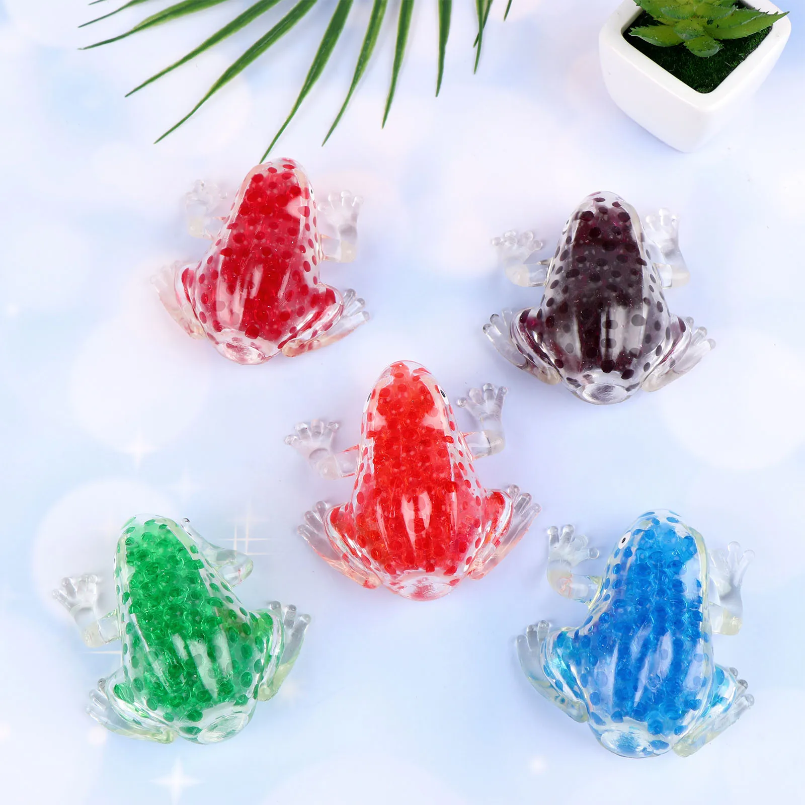 6 peças espremer frutas bola sapo formato de banana brinquedo antiestresse