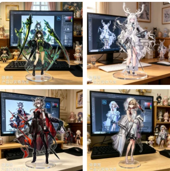 Anime Arknights Kal'tsit Talulah Arutorias mon3tr Acrylic Stand Figure Model Plate Cosplay Collection Desktop Decor Gifts XYZ