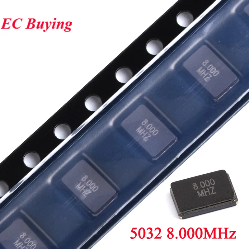 10pcs/lot 5032 8.000MHz 8MHZ 8.000 8 MHz 8.000M 8M Hz SMD Passive Crystal Quartz Resonator ± 20PPM 20PF 5.0*3.2mm 2Pin