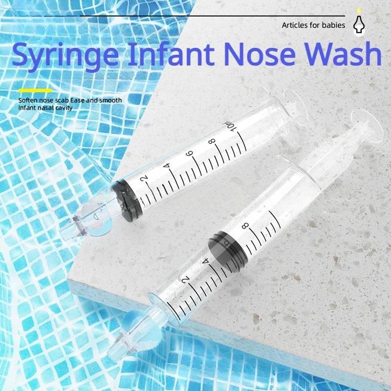 Jeringa aspiradora Nasal para bebé, limpiador de nariz para bebé, irrigador de lavadora Nasal para rinitis, lavado de nariz para bebé, 10ML