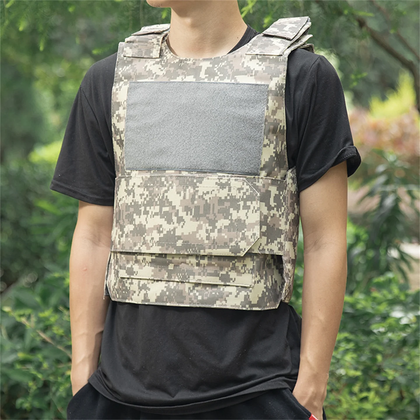 Men Outdoor Multifunctional Hunting Vest Camouflage Tactical Tank Top Military Combat Training Waistcoat Protective Equipment