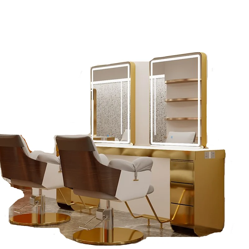 

Salon Styling Mirror Station Barbershop Station Mirror