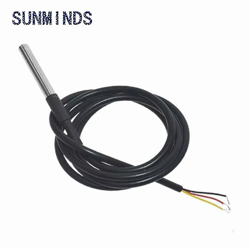 2 Pcs DS18b20 Sensor Temperatura 1M 2M 3M DS1820 Pacote De Aço Inoxidável Impermeável 18B20 0.37CM 1M 2M 3M