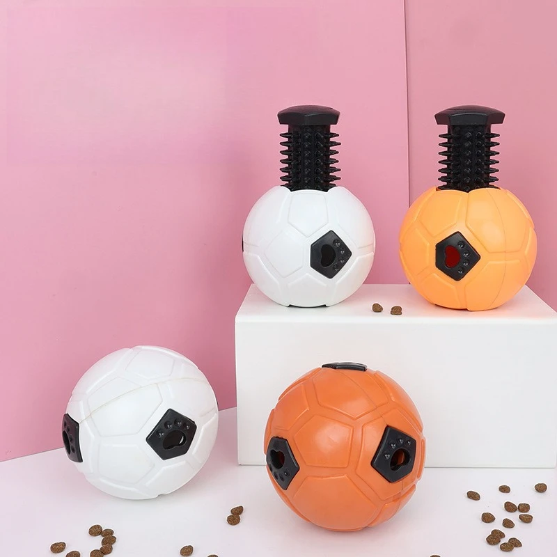 

Dog Treat Dispensing Soccer Versatile Utility Portable Dogs Toy Football for Cleaning Educational Playing Chewing Exercise