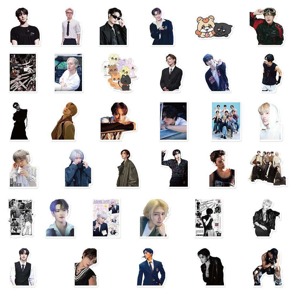 70 PZ Kpop Idol Adesivo ATEEZ Coreano Ragazzo Gruppo Adesivi FAI DA TE Bagagli Laptop Telefono Chitarra Skateboard Decalcomanie Impermeabili Giocattoli Regali