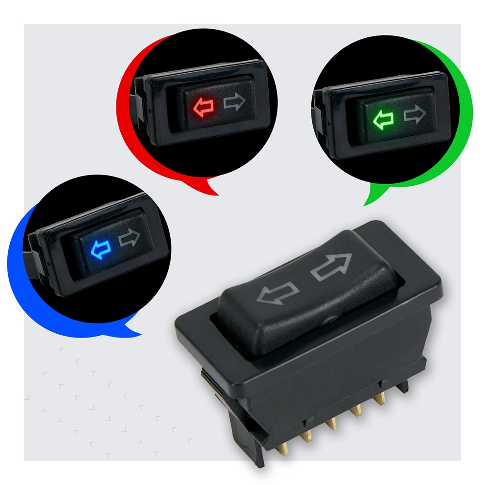 Universal Auto Car Power Window Switch Lifting Switch 5 Pin DC 12V 20A Blue/Red Light Color And Harness