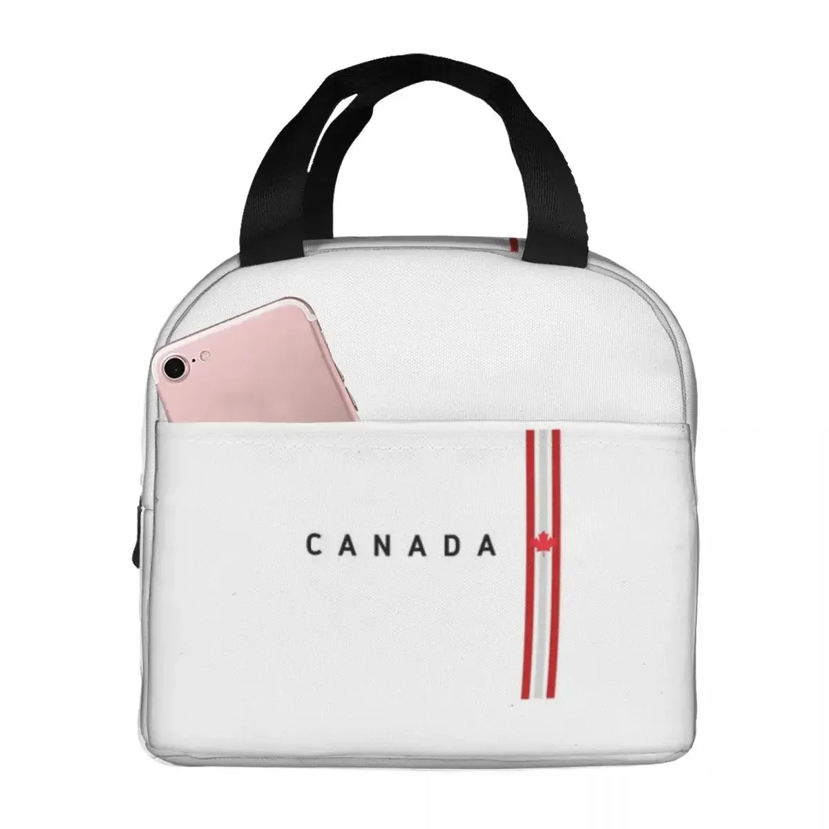 Canada Flag National Culture Insulated Lunch Bags Picnic Bags Thermal Cooler Lunch Box Lunch Tote for Woman Work Children School